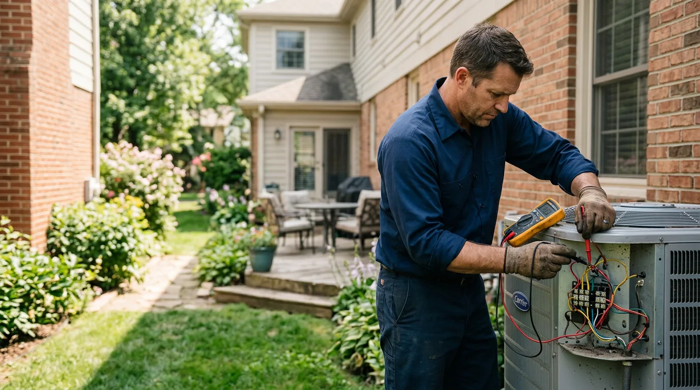 HVAC technician working near Center Moriches, NY